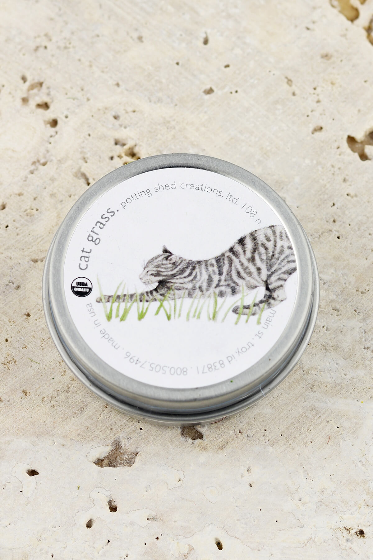 Organic Cat Grass Seeds Favors 11.7G of Organic Cat Grass (Triticum