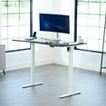 thumbnail image 2 of VIVO Electric 63” x 32” Stand Up Desk, Black 3 Part Table Top, White Frame, 2 of 8