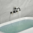 thumbnail image 5 of sumerain Wall Mount Bathtub Faucet Matte Black Tub Filler Vintage Leg clawfoot Tub Faucet, 5 of 9