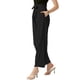 thumbnail image 4 of INSPIRE CHIC Pantalones de pierna ancha para mujer con bolsillos, nudo de corbata, cintura alta, pantalones palazzo plisados S negro, 4 of 6