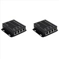 thumbnail image 1 of 2X Répéteur POE Gigabit 4 Ports 100/1000Mbps 90W 1 Po 4 Sorties Réseau Rail DIN VLAN pour 48V POE, 1 of 9