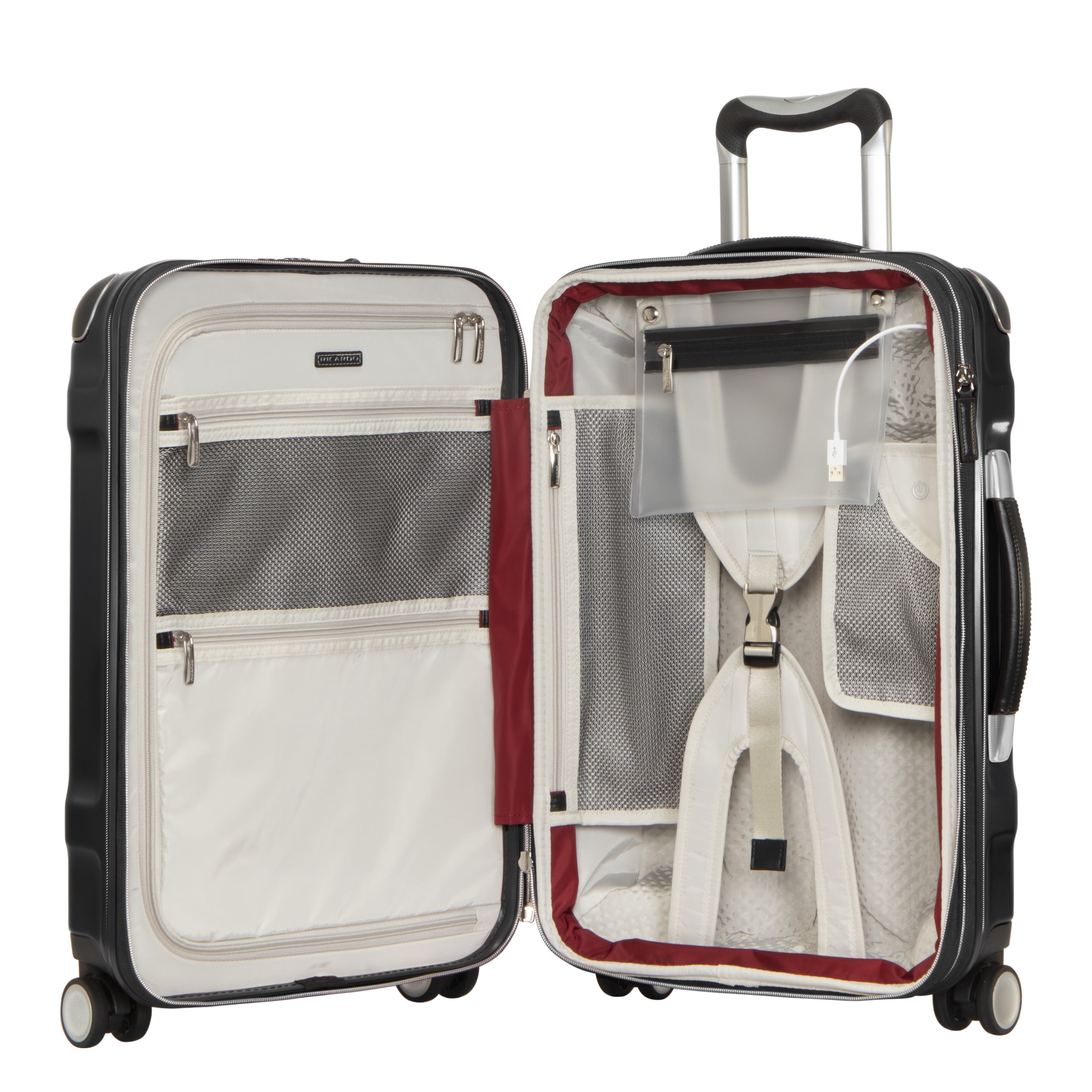 Ricardo Beverly Hills Rodeo Drive Hardside Luggage Spinner Collection  (Black, Carry-On) - Walmart.com