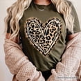 thumbnail image 5 of Leopard Heart Valentine T-Shirt, Watercolor Love Tee, 5 of 10