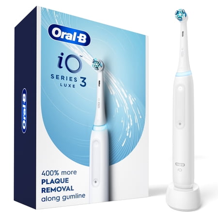 Oral-B Toothbrush, iO3 Luxe Electric Toothbrush (1) and (1) Charger for Children & Adults 3+