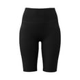 thumbnail image 4 of CheerKidz Summer Underwear Women's Solid Color High Waist Yoga Workout Shorts Tummy Control Fitness Athletic Running Compression Shorts(Black,S), 4 of 4
