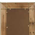 thumbnail image 4 of LuxenHome Rustic Wood with Gold Metal Open Frame 31.89" H x 24.02" Rectangular Wall Mirror, Accent and Vanity, 4 of 7