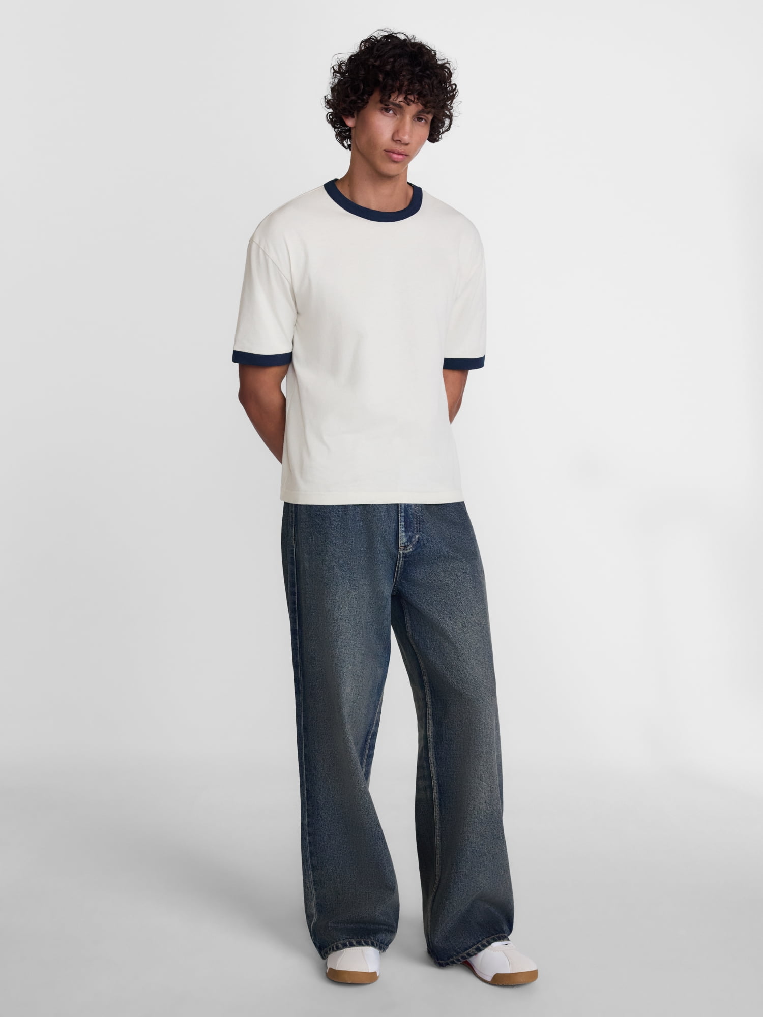 No Boundaries Cotton Ringer Tee, Men's & Big Men’s XS-3XL