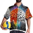 thumbnail image 4 of Mathematical Engineering Men's Hawaiian Printed Short Sleeve Button Down Casual Beach Shirt's, Unisex, 4 of 6
