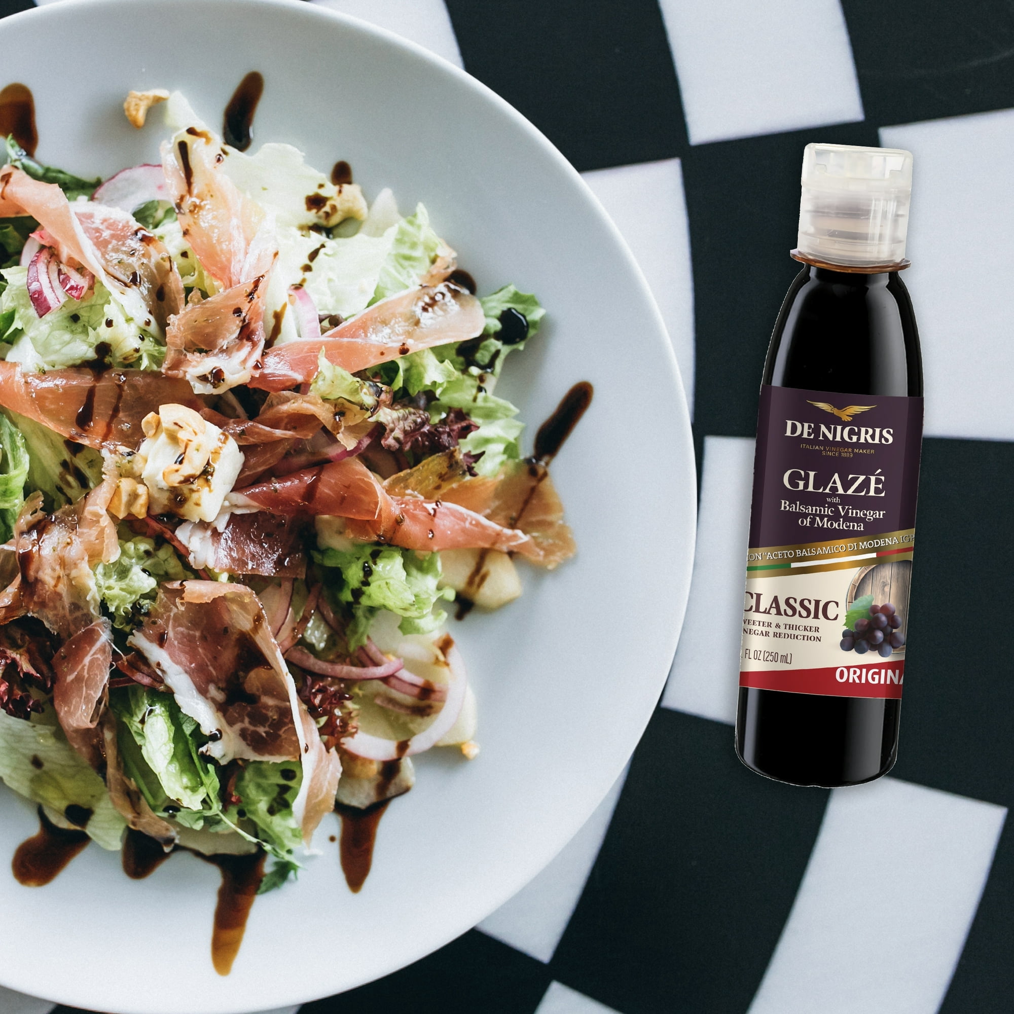 De Nigris Glaze Original with Balsamic Vinegar of Modena, 8.5 fl oz ( 3 Pack )
