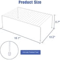 thumbnail image 4 of Large (16.1 x 10.2 Inch) Cabinet Storage Shelf Rack, Shelves，Kitchen Counter and Cabinet Shelf, Storage Rack Organizer for Kitchen, Fridge, Cabinet, Bathroom Cupboard (White, 4), 4 of 5
