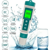 PH Meter 8 in 1 Water Quality Tester Pen Meter, Digital PH Pen for TDS/EC/Salinity/Temp/ORP/S. G/PH/H2, Drinking Water Aquariums Hydroponic Cooking Tester Measure, Plants, Aquarium and Pool
