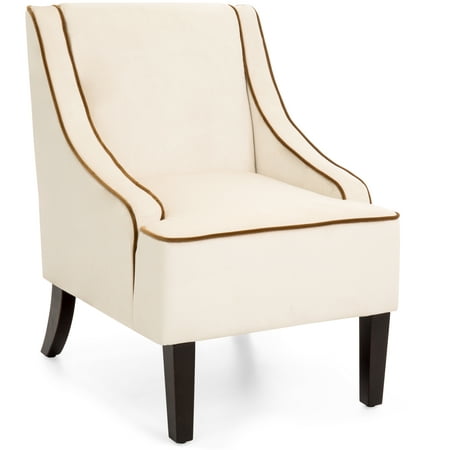 Best Choice Products Microfiber Accent Chair w/ Tapered Wood Legs