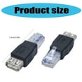 thumbnail image 4 of FEAMOS 2pcs Ethernet to USB Adapter USB to Ethernet Adapter,RJ45 Ethernet Male to USB Female Converters for ADSL Modem, Routers, 4 of 6