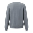 thumbnail image 3 of Arlun Fashion Warm Sweaters for Women V-Neck Long Sleeve Classic Soft Pullover Sweater Loose Fit Comfortable Casual Solid Color 2025 Fall Winter Tops Grey M, 3 of 6