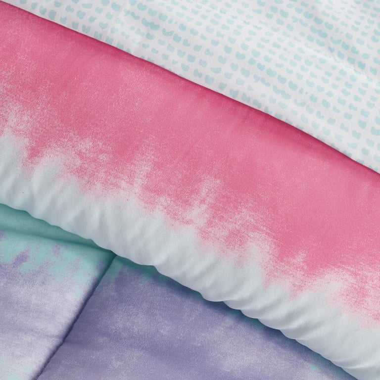 Dream Factory Tie Dye Stripe Twin 5 Piece Comforter Set, Polyester