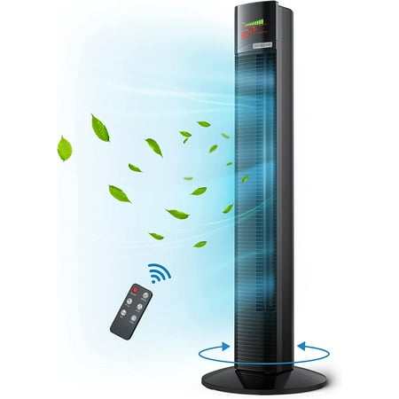 

Tower Fan 36” Oscillating Fan 9 Modes 3 Speeds LED Display 12H Timer Portable Fan Standing Floor Fan Bladeless Tower Fan with Remote for Bedroom Living Room Offices & Kitchen