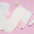 thumbnail image 3 of 4 compresas reutilizables de tela para la menstruación, suaves y transpirables, de algodón, lavables para el embarazo y el posparto, 3 of 7