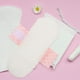 thumbnail image 3 of 4 compresas reutilizables de tela para la menstruación, suaves y transpirables, de algodón, lavables para el embarazo y el posparto, 3 of 7