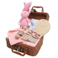 thumbnail image 1 of Newborn Baby Shower Gift Basket Cute Doll Wooden Rattle Socks Greeting Card Set, 1 of 7