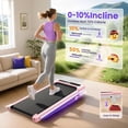 thumbnail image 3 of Evitormill Incline 8% Treadmill , 4 in 1 Under Desk Walking Pad  for Home & Office, Pink, 3 of 10