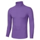 thumbnail image 2 of Camisa de Mangas Largas uxcell Cuello de Cisne Ajuste Delgado Casual Morado 44, 2 of 7