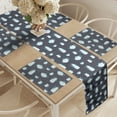 thumbnail image 2 of Ambesonne Tea Party Table Runner & Placemats, Teapot and Cups Dots, Placemat 4 pcs + Runner 16"x72", Purple Grey Sky Blue, 2 of 2