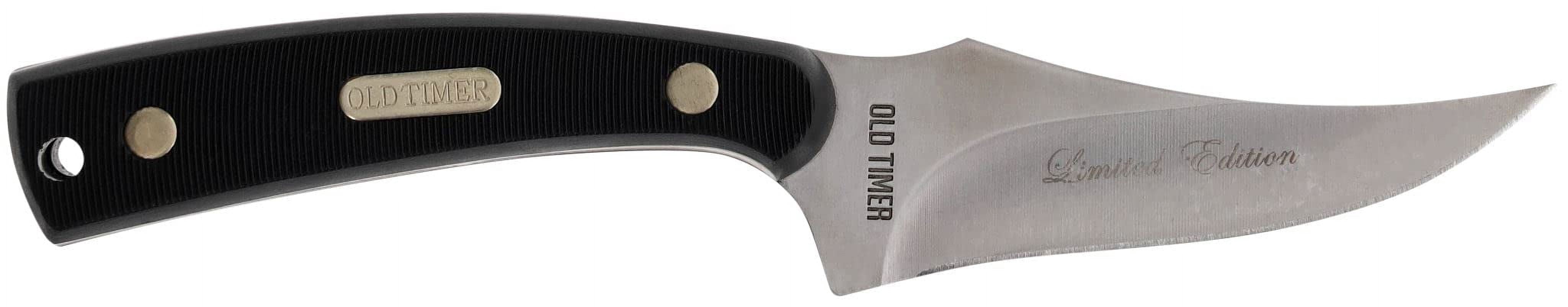 American Outdoor  Sharpfinger & Folding Knife with Tin, Black & Silver