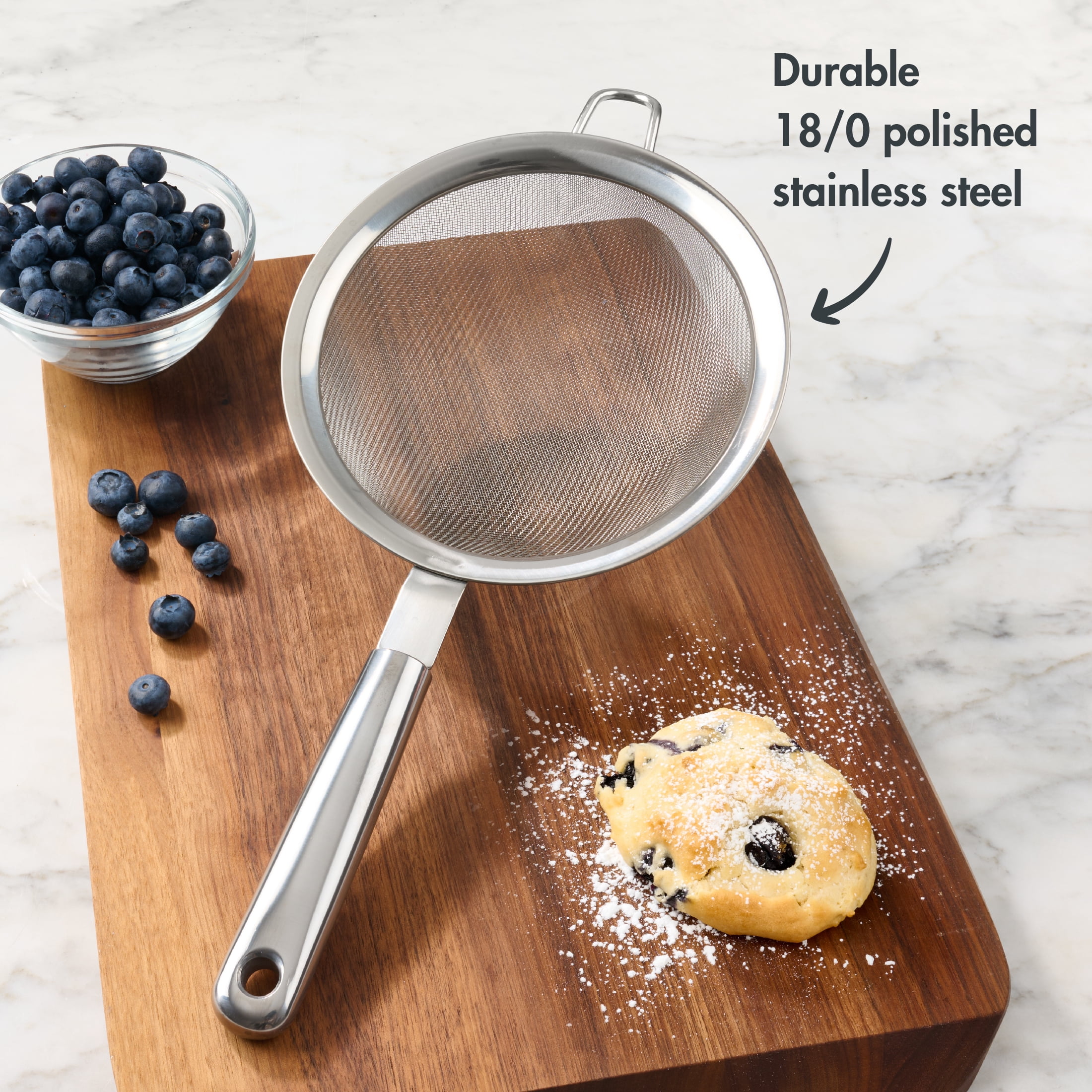 Mainstays 6 Inch Stainless Steel Kitchen Strainer