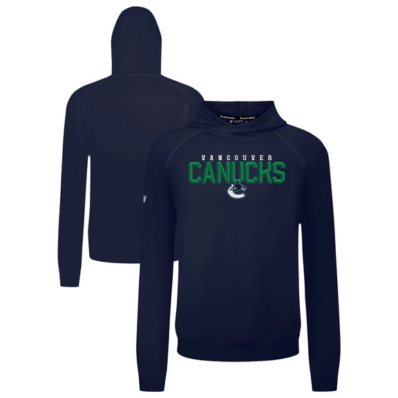 Men's Levelwear Blue Vancouver Canucks Mandate Carve Tri-Blend Pullover Hoodie