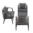 thumbnail image 6 of Jopath 4 Pieces Outdoor Seating Set,Patio Furniture Set with Loveseat Tea Table,Durable and Comfortable for Patios, Lawns and Poolsides Gray, 6 of 8