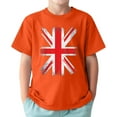 thumbnail image 1 of TAIAOJING T-Shirts Polyvalents Garçon Fille Impression Manches Courtes Col Rond T-Shirts Haut Drapeau Vintage pour Nourrisson à Adolescent Coupe Décontractée Léger Tenue Quotidienne, 1 of 3