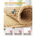 thumbnail image 5 of Large Waffle Bath Mat Set, Non Slip Bath Rug Set, Ultra Absorbent Bath Mats for Bathroom Decor, Extra Soft Floor Kitchen Rugs Sets 2 Piece, Washable Bath Runner Rug, Brown, 20"×47" & 16"×24", 5 of 7