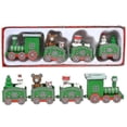 thumbnail image 4 of Adorno de mini tren navideño Tren de cuatro secciones Decoración navideña pintada Juguetes de regalo debajo de las decoraciones para árboles de Navidad (verde) (1 unidad), 4 of 4