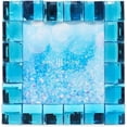 thumbnail image 2 of Isaac Jacobs Decorative Sparkling Turquoise Jewel Picture Frame, Photo Display & Home Dcor 4x4, Turquoise, 2 of 6