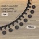 thumbnail image 4 of 20 Yards Braid Trim With Elastic Button Loops Black Buttonhole Tassel Fringe Lace Trim Wit, 4 of 5