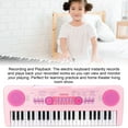 thumbnail image 4 of Piano infantil digital, compacto multifuncional 49 claves para niños aprendenel de teclado portátil para niños abrendizaje educativo con micrófono para el hogar, 4 of 7