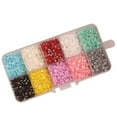 thumbnail image 4 of Una caja de 10 colores, 5000 piezas, 4 mm, media perla, planas para joyas. Zulema La mitad redonda cuentas flatback, 4 of 5