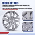 thumbnail image 3 of 4 Pack 15" Hubcaps Wheel Rims Cover for 2013-2021 Nissan Nv200 Compatible with Steel Wheels Snap on Installation PP Material,Lacquer, 3 of 10