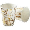 thumbnail image 1 of (18 - Pack 9 Oz.) Elegant Disposable Coffee Cups - Drinking Hot Cups For Coffee, Tea, Hot Chocolate & All Sort Of Beverages, Paper Coffee Cups, Great For Home, Office, Coffee Shop, Arctic Design. Gold, 1 of 1