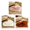 thumbnail image 3 of CreativeArrowy Imitation Wool Rugs Faux Fur Non Slipping Bedroom Heart Shape Carpet Living Room Mats Carpet, 3 of 6