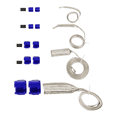 thumbnail image 2 of Car Braid Hose Sleeving Kit Universal Vacuum Fuel Line Radiator Heater Hose Sleeve Replace Parts Blue, 2 of 7