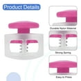 thumbnail image 3 of Uxcell 25 Pcs Bloqueo de Cuerda de Plástico de Primavera, Clip de Final de Doble Orificio, Toggles Deslizantes, Transparente + Rosa Rojo, 3 of 7
