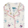 thumbnail image 3 of Wonder Nation Girls Short Sleeve Button Front Pajama Top and Pants Set with Eyemask, 3-Piece, Sizes 4-18, 3 of 3