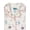Old Ivory Cream, variant on Girls Short Sleeve Button Front Pajama Top and Pants Set with Eyemask, 3-Piece, Sizes 4-18