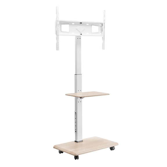 Rolling TV Stand 32-70 Inch, Mobile TV Cart with Swivel Wheels & Adjustable Mount - 88lbs Capacity, Height Adjustable, Corner/Bedroom/Outdoor Use