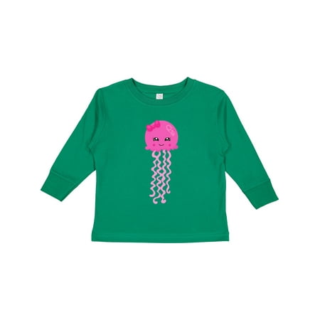 

Inktastic Cute Jellyfish Little Jellyfish Pink Jellyfish Gift Toddler Toddler Girl Long Sleeve T-Shirt