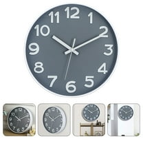 HEMOTON  Large Modern Wall Clock Clocks for Living Room Watch Round