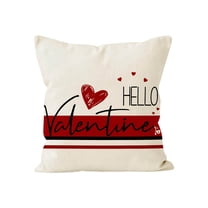 Lilixerw Valentines Day Love Heart Pattern Throw Pillow Cover 18 x 18 inch,Spring Festival Decorative Cushion Case for Sofa Bedroom Living Room Home Decor,Soft Valentine Theme Print Pillowcase