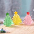 thumbnail image 3 of 60 uds estatua que brilla en la oscuridad árbol pequeño Mini árboles de Navidad de cristal árbol de Navidad brillante miniaturas de Navidad luminosas, 3 of 5