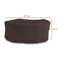 thumbnail image 2 of COVERS&ALL Round Dining Table Set Cover, Made of 18 Oz Waterproof & UV-Resistant Cover Tuff Fabric, Suitable for Indoors/Outdoors (95”, Coffee), 2 of 6